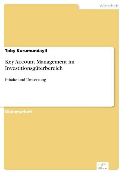 Produktbild: Key Account Management im Investitionsg&uuml;terbereich