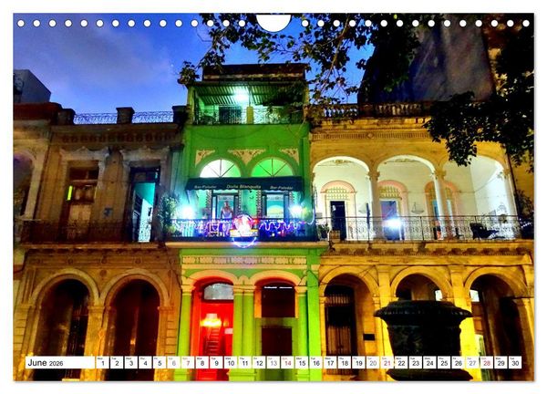 Produktbild: Havana by Night - Cuba's fascinating capital (Wall Calendar 2026 DIN A4 landscape), CALVENDO 12 Month Wall Calendar