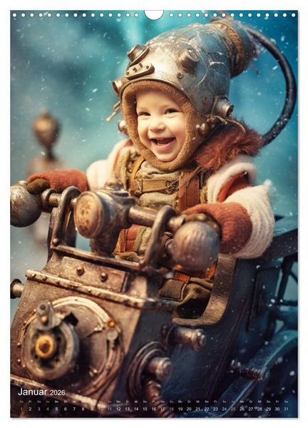 Produktbild: Steampunk Kinderwelt (Wandkalender 2026 DIN A3 hoch), CALVENDO Monatskalender