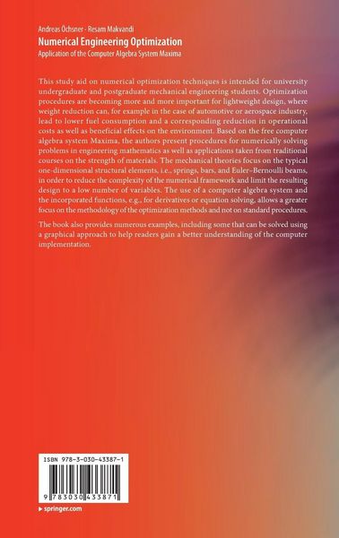 Produktbild: Numerical Engineering Optimization