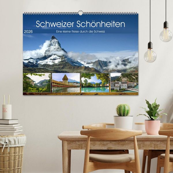 Produktbild: Schweizer Sch&ouml;nheiten (Wandkalender 2026 DIN A2 quer), CALVENDO Monatskalender