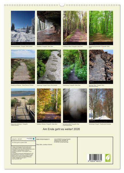 Produktbild: Am Ende geht es weiter! 2026 (hochwertiger Premium Wandkalender 2026 DIN A2 hoch), Kunstdruck in Hochglanz