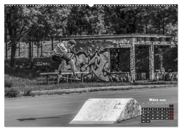 Produktbild: Auf dem Skateboard (Wandkalender 2026 DIN A2 quer), CALVENDO Monatskalender