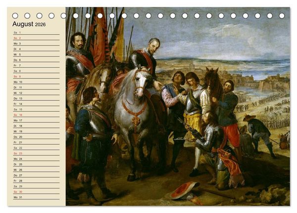 Produktbild: Pferde-&Ouml;lgem&auml;lde. Die Kunst der alten Meister (Tischkalender 2026 DIN A5 quer), CALVENDO Monatskalender