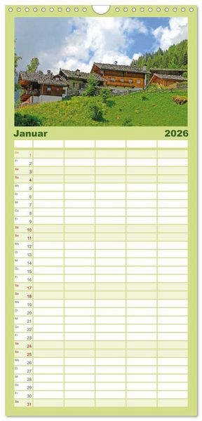 Produktbild: Familienplaner 2026 - Alte Zeitzeugen mit 5 Spalten (Wandkalender, 21 x 45 cm) CALVENDO