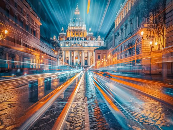 Produktbild: CALVENDO Puzzle Der Petersdom in Rom - Phantasmagorisch | 1000 Teile Lege-Gr&ouml;&szlig;e 64x48cm Foto-Puzzle f&uuml;r gl&uuml;ckliche Stunden