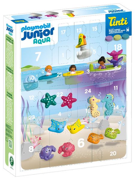 Produktbild: PLAYMOBIL 71777 JUNIOR & Tinti: Bunter Badespa&szlig; Adventskalender