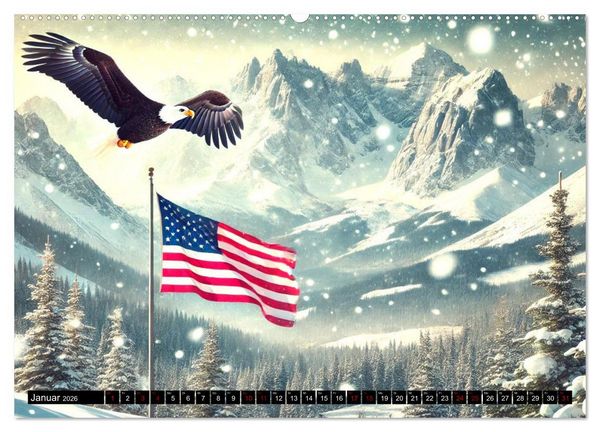 Produktbild: USA - Der amerikanische Geist (Wandkalender 2026 DIN A2 quer), CALVENDO Monatskalender