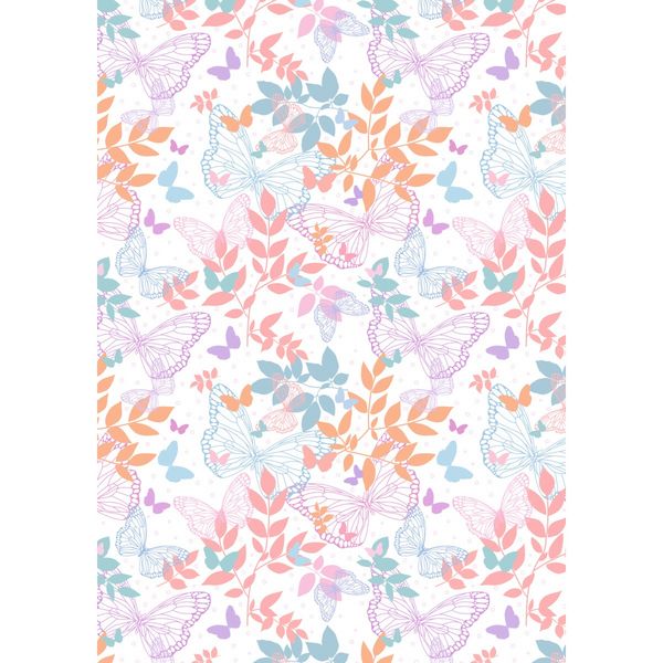 Produktbild: Idena Geschenkpapier Schmetterlinge pastell 70cmx2m