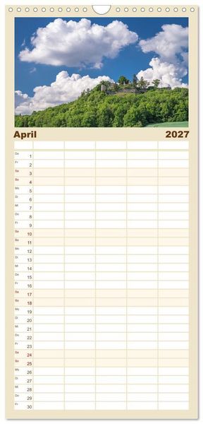 Produktbild: Familienplaner 2027 - HEGAUBERGE mit 5 Spalten (Wandkalender, 21 x 45 cm) CALVENDO