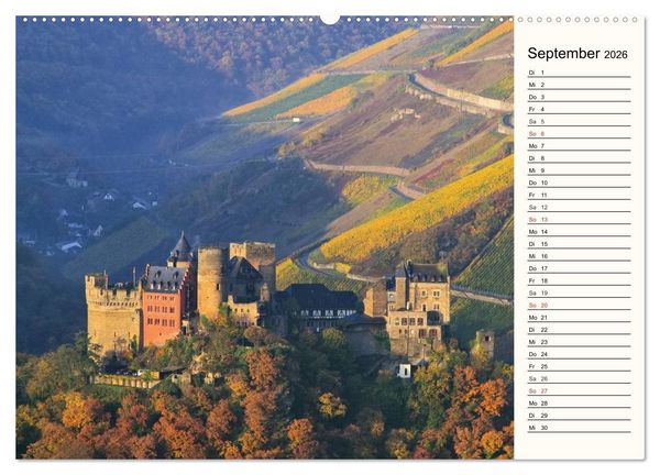 Produktbild: Der Rhein. Oberes Mittelrheintal von Bingen bis Koblenz (hochwertiger Premium Wandkalender 2026 DIN A2 quer), Kunstdruck in Hochglanz