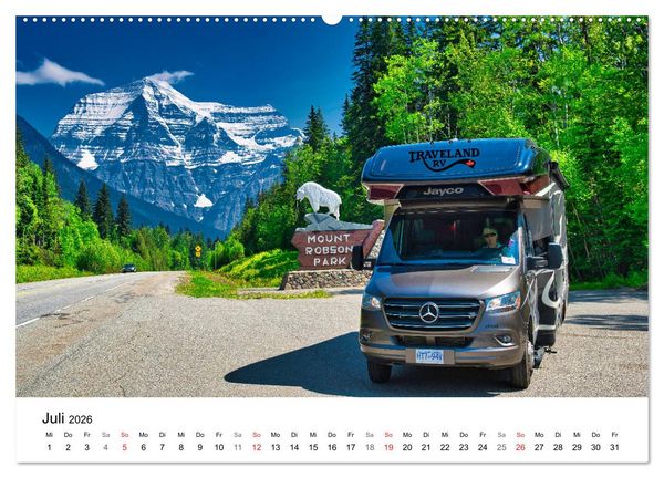 Produktbild: KANADA Mit dem Camper quer durch die Rockies (Wandkalender 2026 DIN A2 quer), CALVENDO Monatskalender