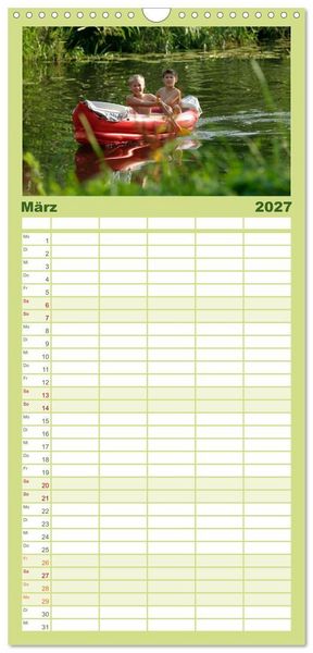 Produktbild: Familienplaner 2027 - Wir lieben die Natur! mit 5 Spalten (Wandkalender, 21 x 45 cm) CALVENDO