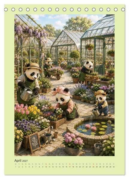 Produktbild: Die geheime Stadt der Pandas (Tischkalender 2027 DIN A5 hoch), CALVENDO Monatskalender