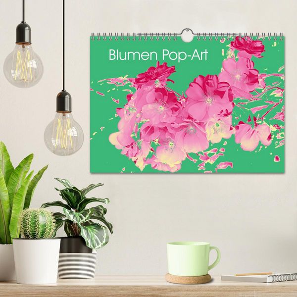 Produktbild: Blumen Pop-Art (Wandkalender 2027 DIN A4 quer), CALVENDO Monatskalender