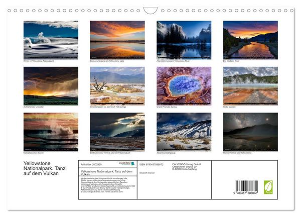 Produktbild: Yellowstone Nationalpark. Tanz auf dem Vulkan (Wandkalender 2026 DIN A3 quer), CALVENDO Monatskalender