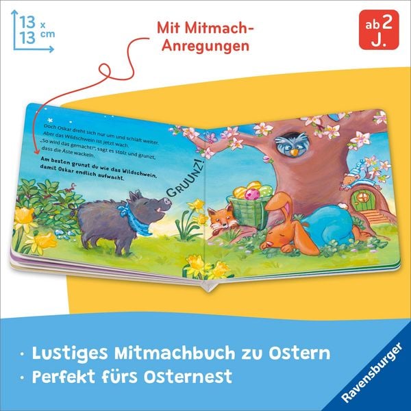 Produktbild: Aufgewacht, lieber Osterhase: Mein Oster-Mitmachbuch