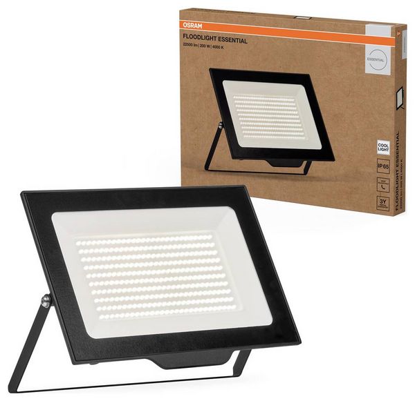 Produktbild: OSRAM HOMELIGHTING Floodlight Essential 200W 4000K 4099854429675 LED-Au&szlig;enstrahler 200.00 W Leuchtfarben: Kaltwei&szlig;