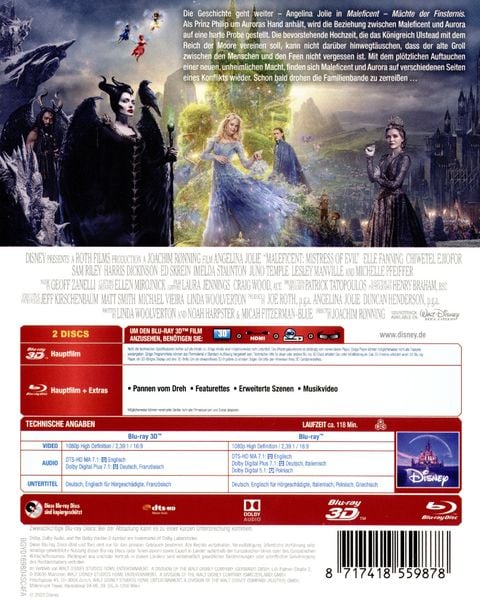 Produktbild: Maleficent - M&auml;chte der Finsternis (+ Blu-ray 2D)