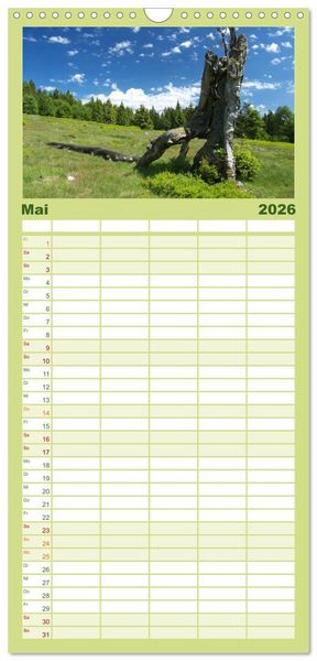Produktbild: Familienplaner 2026 - Bayerischer Wald - der Osten Bayerns mit 5 Spalten (Wandkalender, 21 x 45 cm) CALVENDO