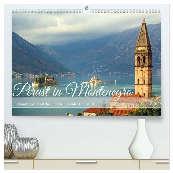 Produktbild: Perast in Montenegro - Romantisches St&auml;dtchen in faszinierender Landschaft (hochwertiger Premium Wandkalender 2026 DIN A2 quer), Kunstdruck in Hochglanz