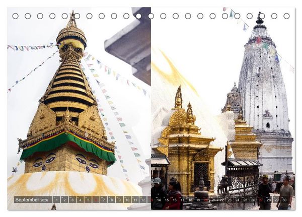 Produktbild: NEPAL Bhaktapur Kathmandu (Tischkalender 2026 DIN A5 quer), CALVENDO Monatskalender