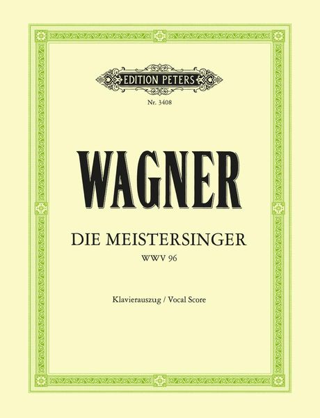 Produktbild: Wagner, R: Meistersinger Von N&uuml;rnberg Wwv 96 (Vocal Score)