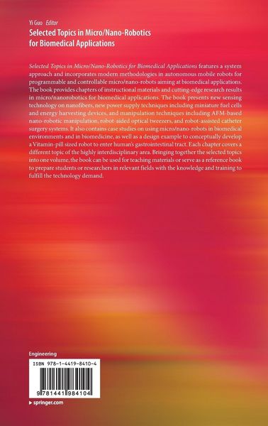 Produktbild: Selected Topics in Micro/Nano-robotics for Biomedical Applications