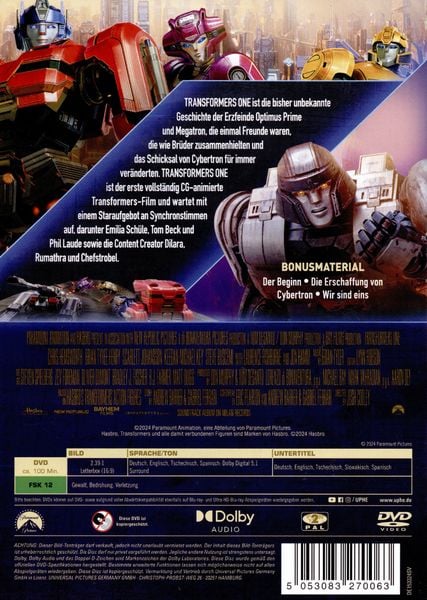 Produktbild: Transformers One (DVD)