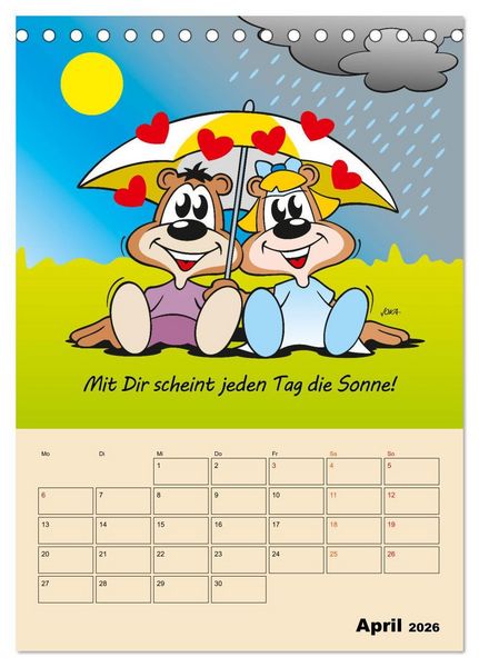 Produktbild: Ein Jahr mit Dir! (Tischkalender 2026 DIN A5 hoch), CALVENDO Monatskalender