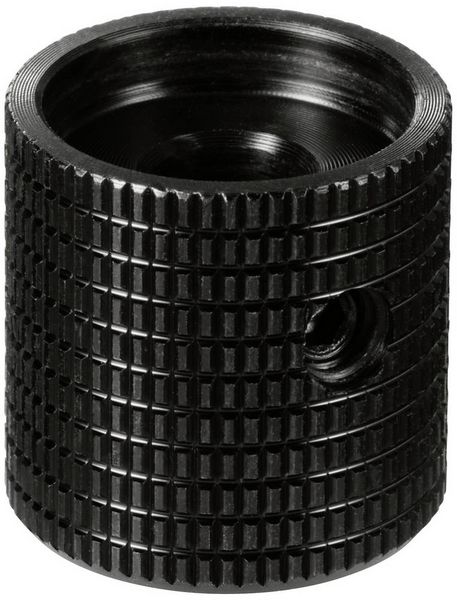 Produktbild: TRU COMPONENTS TC-11613844 Drehknopf mit Knopfmarkierung Schwarz (&Oslash; x H) 17 mm x 17 mm Aluminium 1 St.