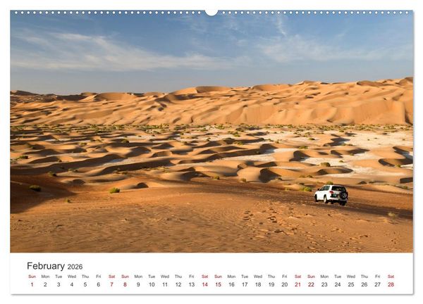 Produktbild: Desert dunes in Abu Dhabi (High Quality Premium Wall Calendar 2026 DIN A2 landscape),CALVENDO 12 Month Wall Calendar
