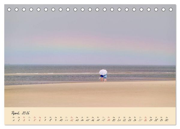 Produktbild: Nordsee &ndash; D&uuml;nen, Sand, Wasser und Wolken (Tischkalender 2026 DIN A5 quer), CALVENDO Monatskalender