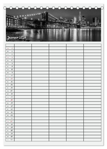 Produktbild: NEW YORK CITY Teamplaner (Tischkalender 2026 DIN A5 hoch), CALVENDO Monatskalender