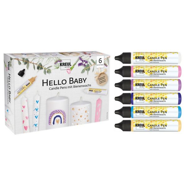 Produktbild: KREUL Candle Pen 6er Set Hello Baby