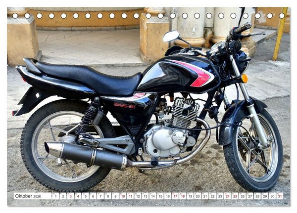 Produktbild: Made in Japan - Motorrad-Legende Suzuki in Kuba (Tischkalender 2026 DIN A5 quer), CALVENDO Monatskalender