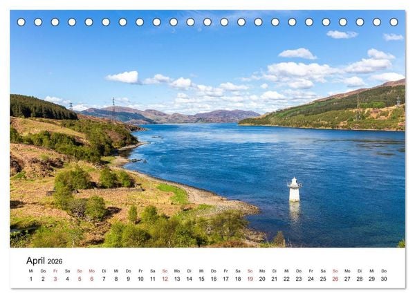 Produktbild: Schottlands Leuchtt&uuml;rme (Tischkalender 2026 DIN A5 quer), CALVENDO Monatskalender