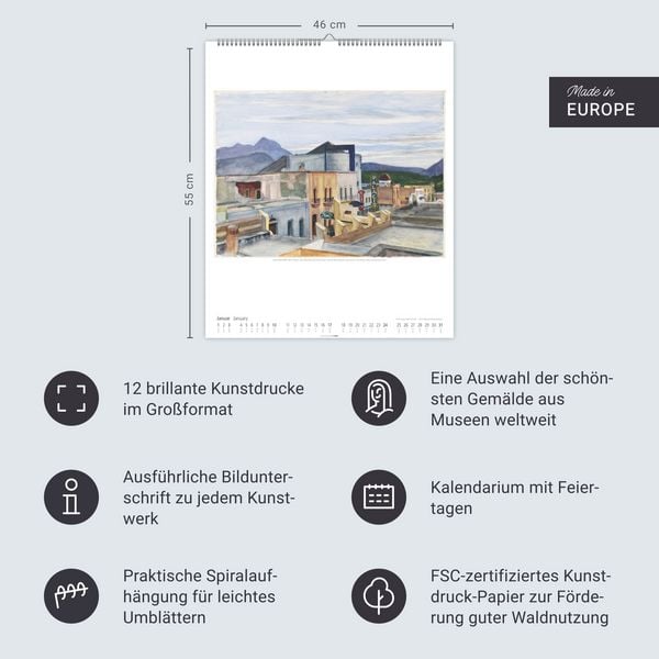 Produktbild: Edward Hopper Kalender 2027
