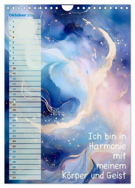 Produktbild: Der feminine Affirmationskalender (Wandkalender 2026 DIN A4 hoch), CALVENDO Monatskalender