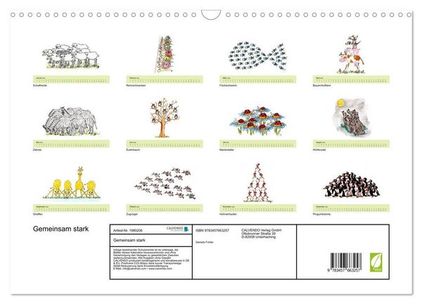 Produktbild: Gemeinsam stark (Wandkalender 2026 DIN A3 quer), CALVENDO Monatskalender