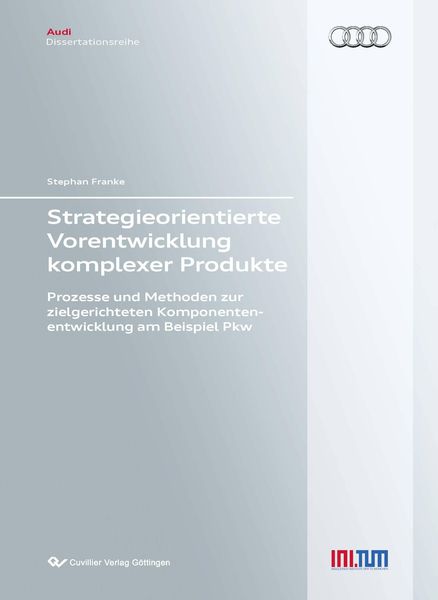 Produktbild: Strategieorientierte Vorentwicklung komplexer Produkte