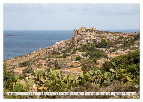 Produktbild: Malta &ndash; Historisches Juwel im Mittelmeer (Tischkalender 2026 DIN A5 quer), CALVENDO Monatskalender