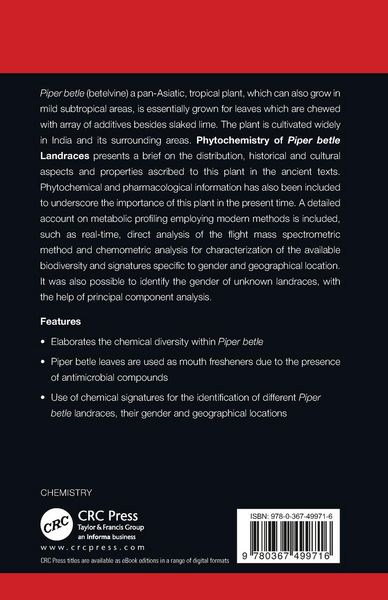 Produktbild: Phytochemistry of Piper betle Landraces