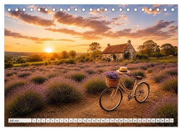Produktbild: Landhauspoesie im Cottage-Stil (Tischkalender 2027 DIN A5 quer), CALVENDO Monatskalender
