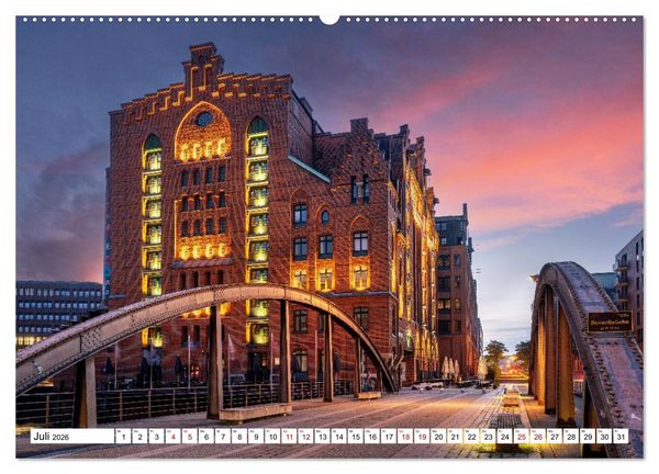 Produktbild: Urbane Impressionen: Hansestadt Hamburg - Tor zur Welt (hochwertiger Premium Wandkalender 2026 DIN A2 quer), Kunstdruck in Hochglanz