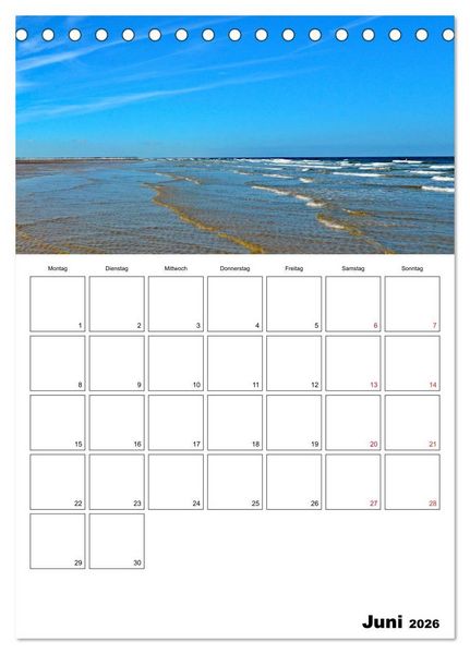 Produktbild: Langeoog - eine Trauminsel (Tischkalender 2026 DIN A5 hoch), CALVENDO Monatskalender