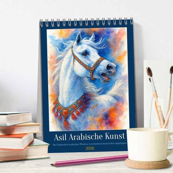 Produktbild: Asil Arabische Kunst (Tischkalender 2026 DIN A5 hoch), CALVENDO Monatskalender