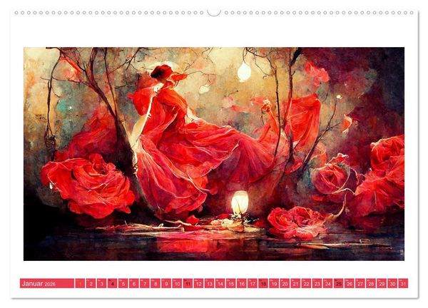 Produktbild: Romatic Ballerina (hochwertiger Premium Wandkalender 2026 DIN A2 quer), Kunstdruck in Hochglanz