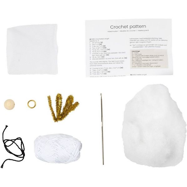 Produktbild: Creativ Company DIY Sets Stricken & H&auml;keln Mini Kreativ Set H&auml;keln, Weihnachten, Engel