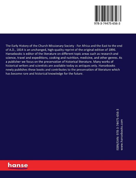 Produktbild: The Early History of the Church Missionary Society